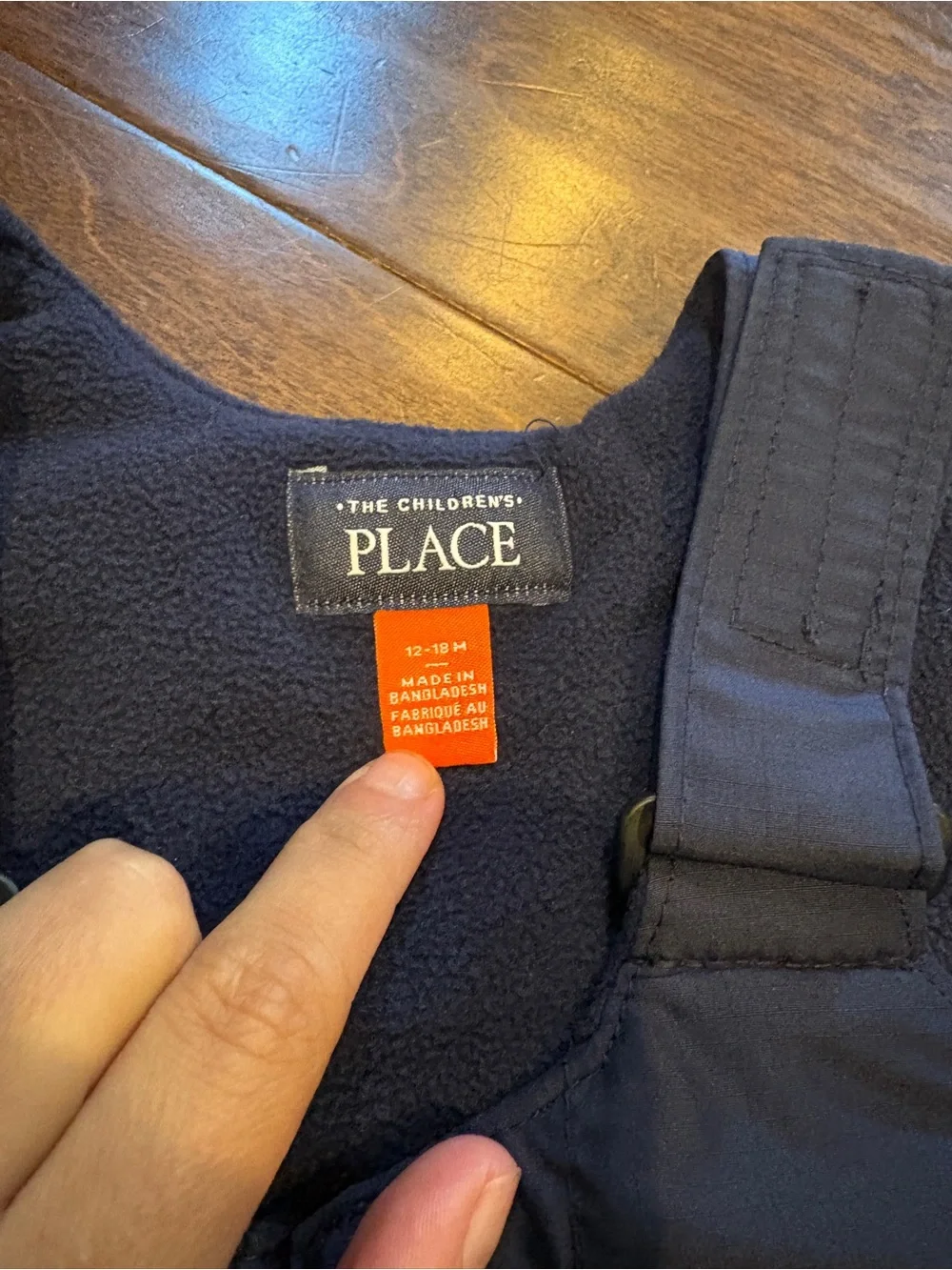 The Children’s Place navy blue thick fleece lined bib snowpants